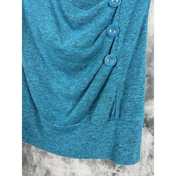 Heart and Soul Woman’s Blouse turquoise Medium Top - Picture 6 of 12